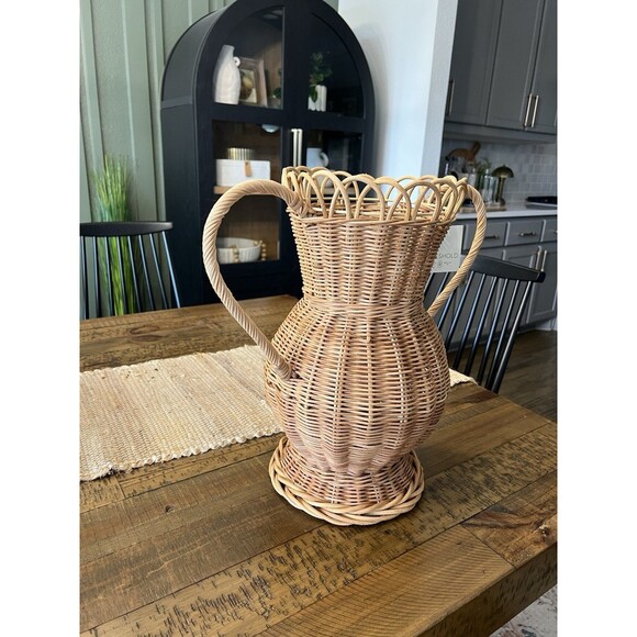 Coastal Large Rattan Vase Natural - Threshold NEW - Picture 3 of 6